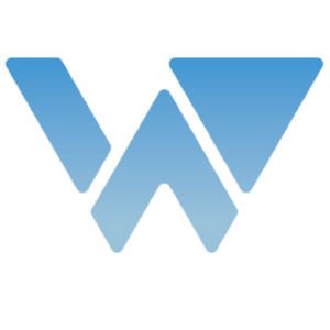 Abstraktes W Logo Design blau