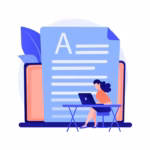 Person erstellt Richtlinien und Dokumente