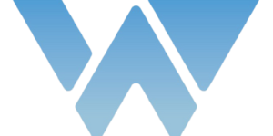 Abstraktes W Logo Design blau