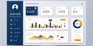 Analytics Dashboard mit Diagrammen und Charts